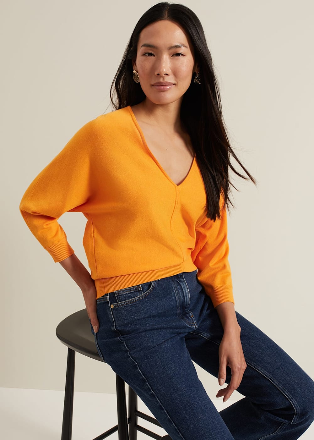 Gina V Neck Batwing Jumper Phase Eight UK