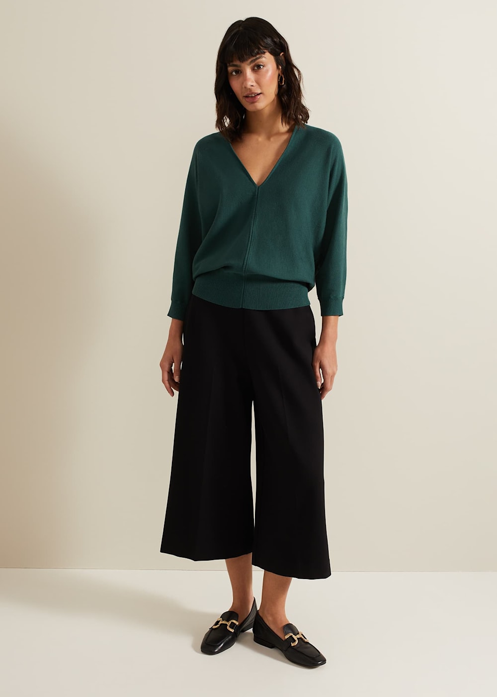 V neck batwing jumper best sale