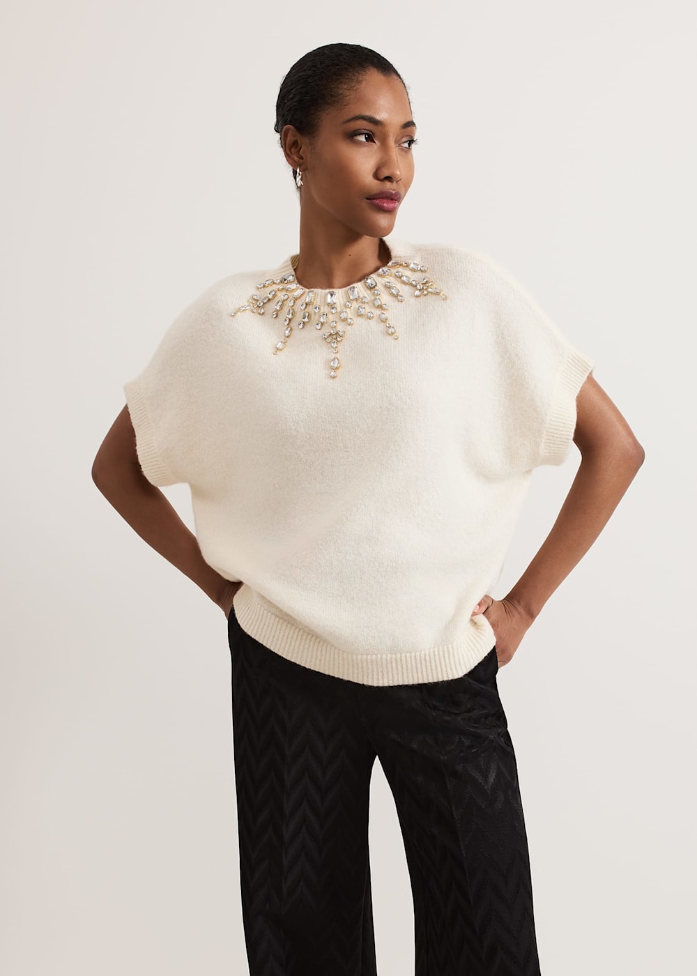 Allie Tabard Jewelled Top | Phase Eight UK | Allie Tabard Jewelled Top | Phase Eight UK |