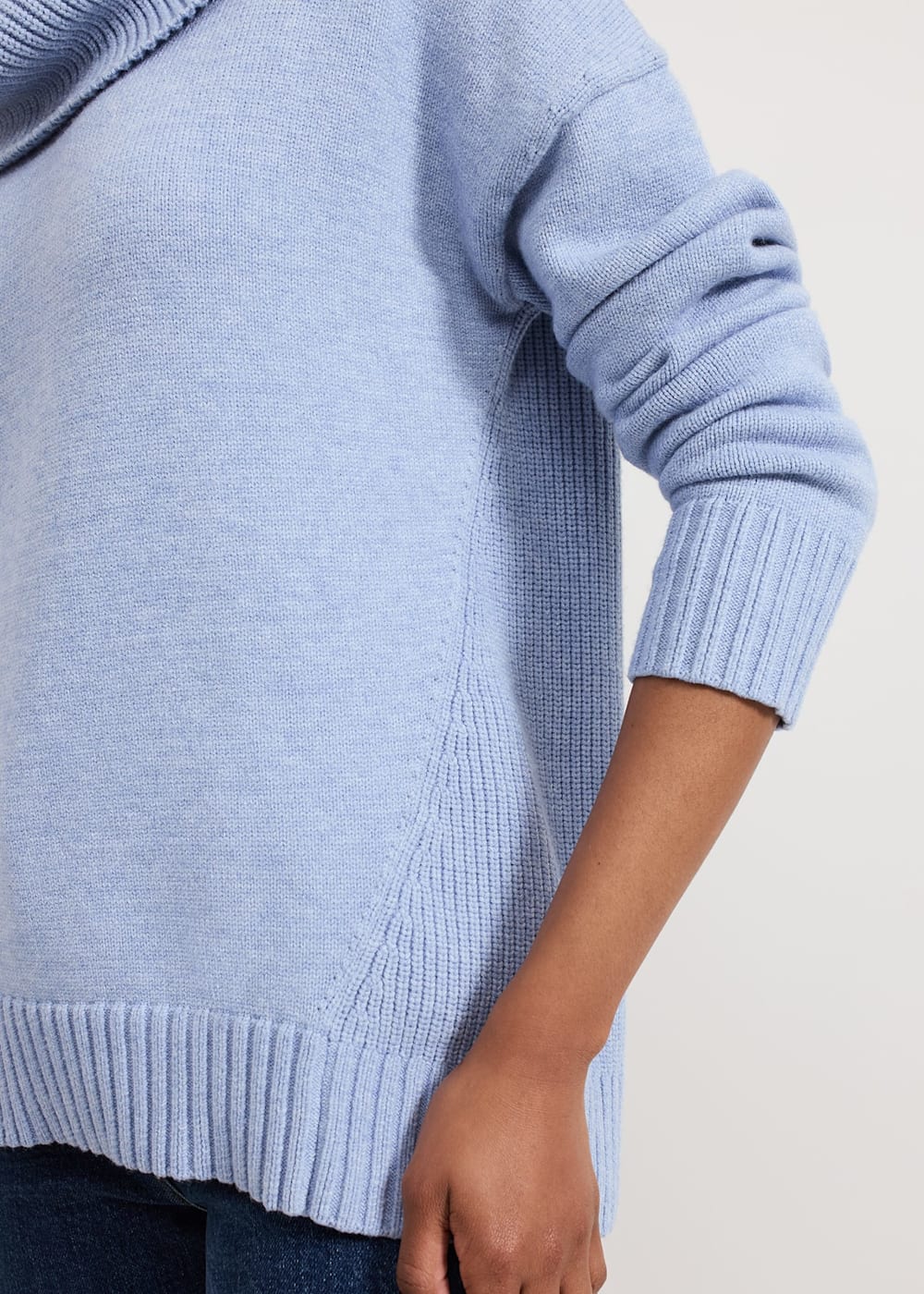 Dara Blue Chunky Cowl Neck Jumper Phase Eight UK