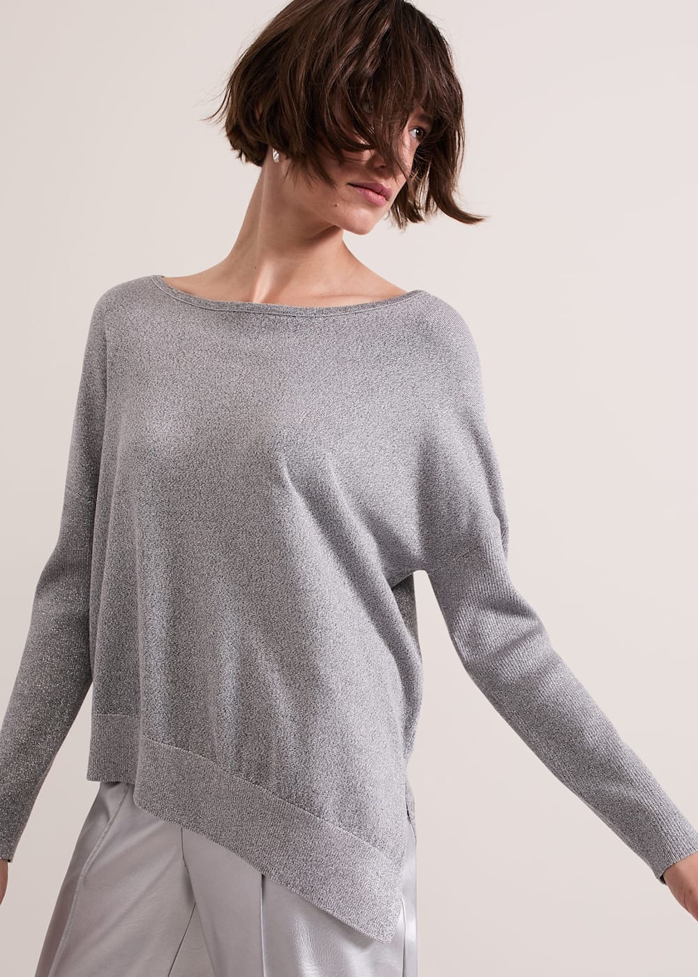 Silver lurex sweater discount