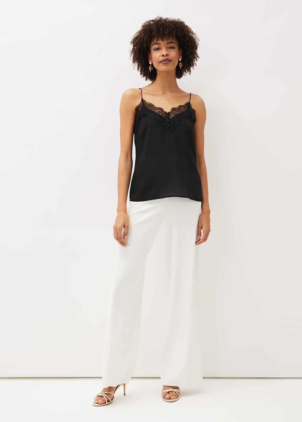 Rachael Lace Trim Silk Camisole | Phase Eight UK |