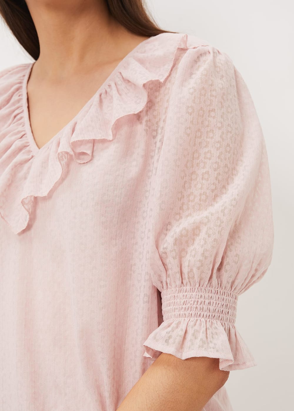 Crush Tie Neck Ruffle Blouse Pink Floral Online | Zimmermann