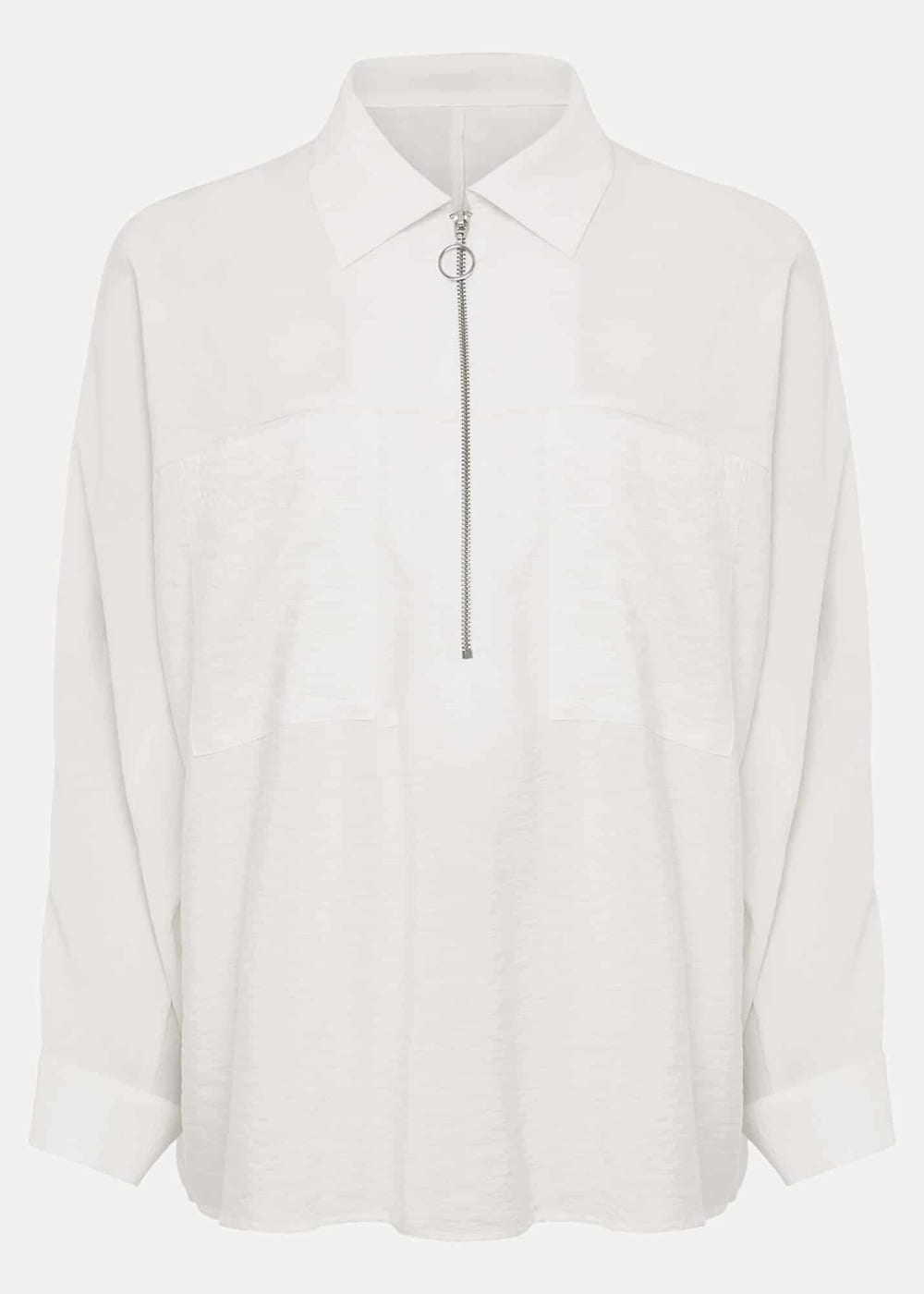 White zipper shirt best sale