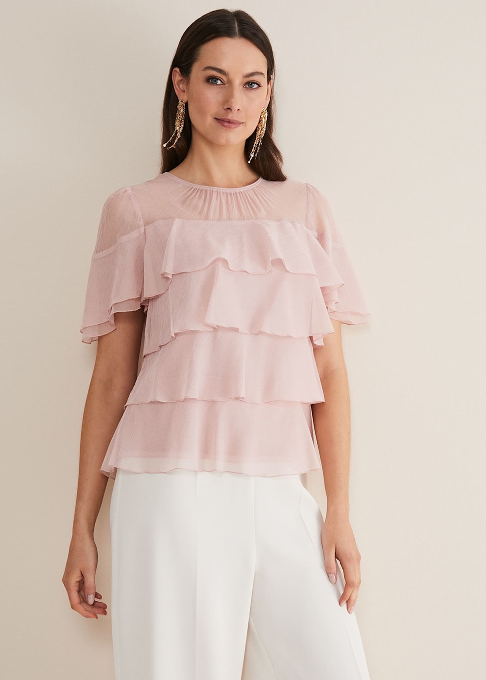 Stacey Ruffle Blouse | Phase Eight UK |