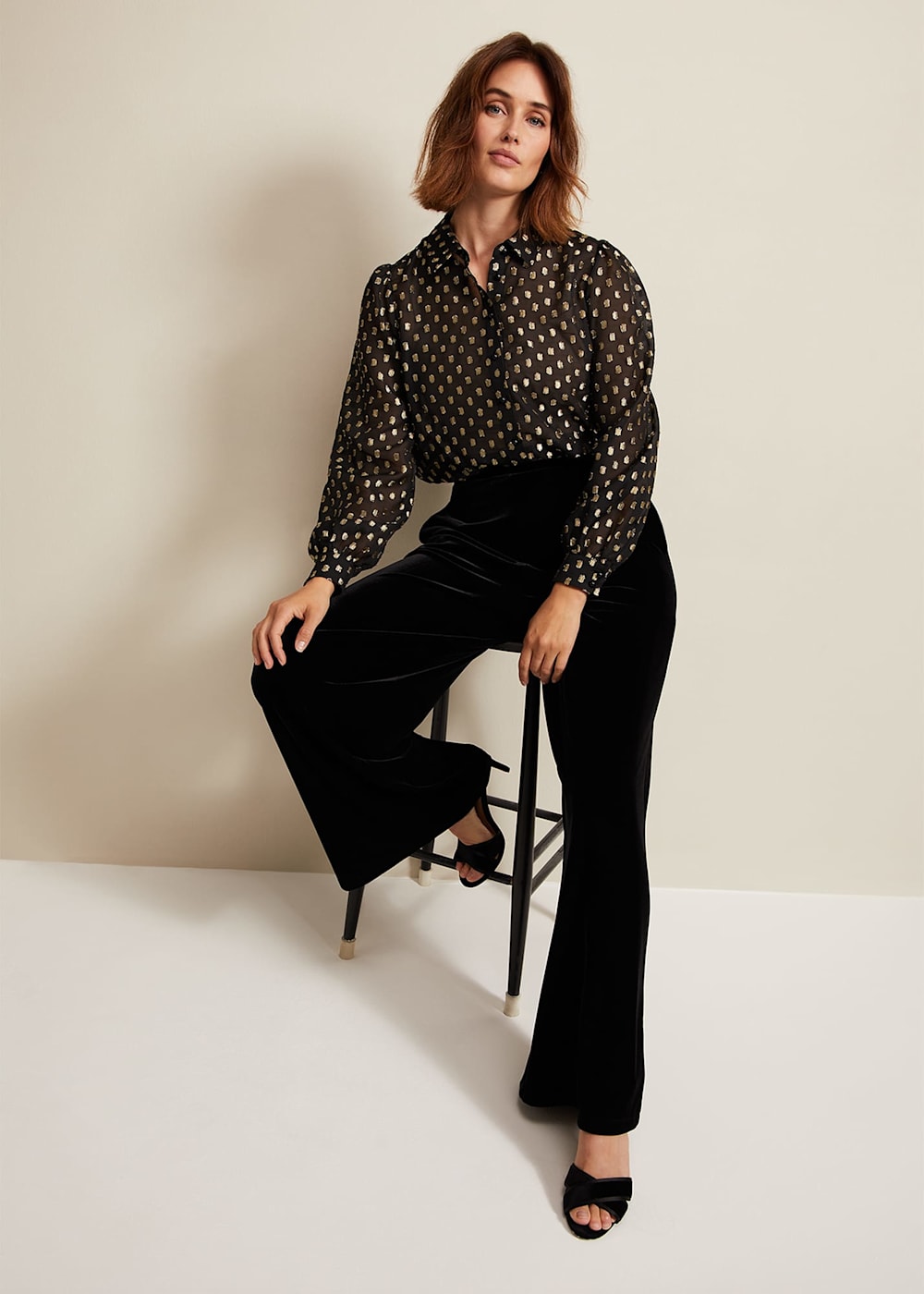 Tate Spot Jacquard Blouse | Phase Eight UK |