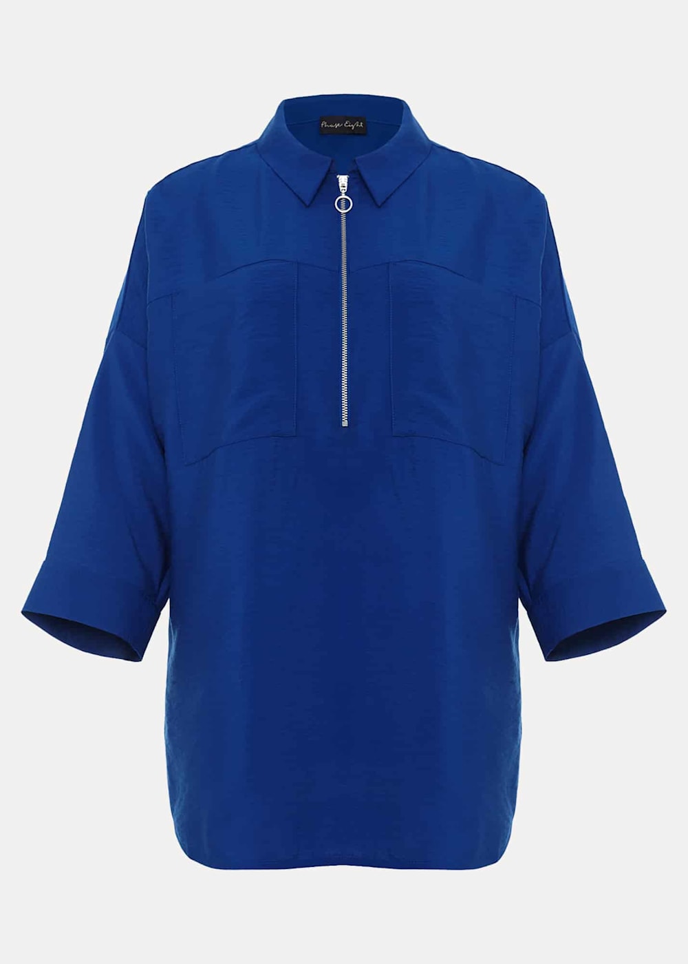 Phase Eight Cynthia Zip Shirt Blue