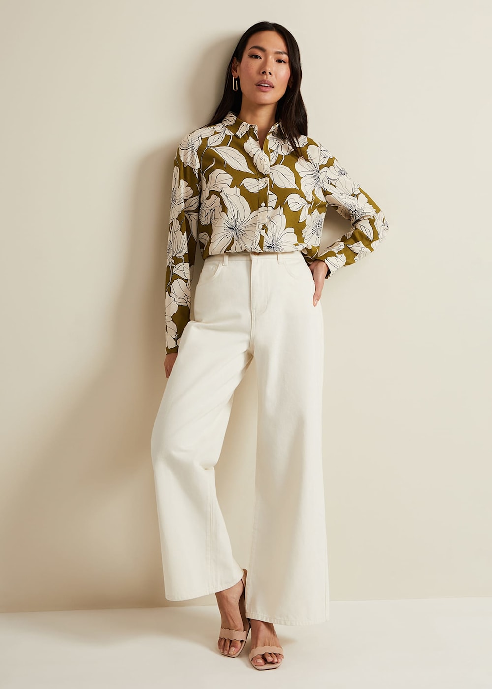 Lena Linear Floral Shirt Phase Eight UK