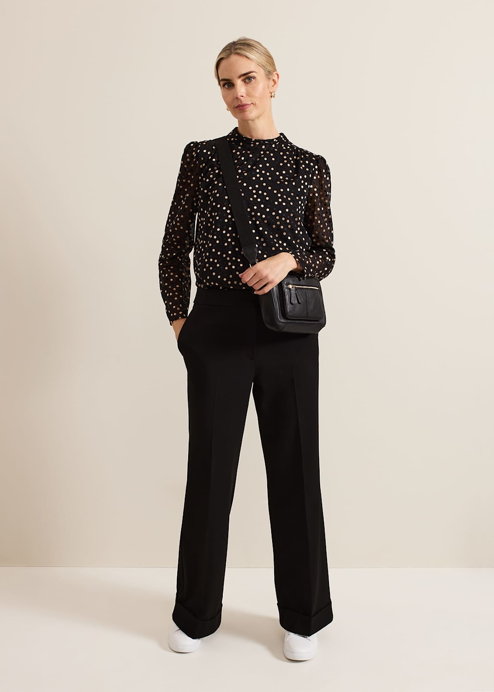 Jacey Spot Jacquard Blouse | Phase Eight UK |