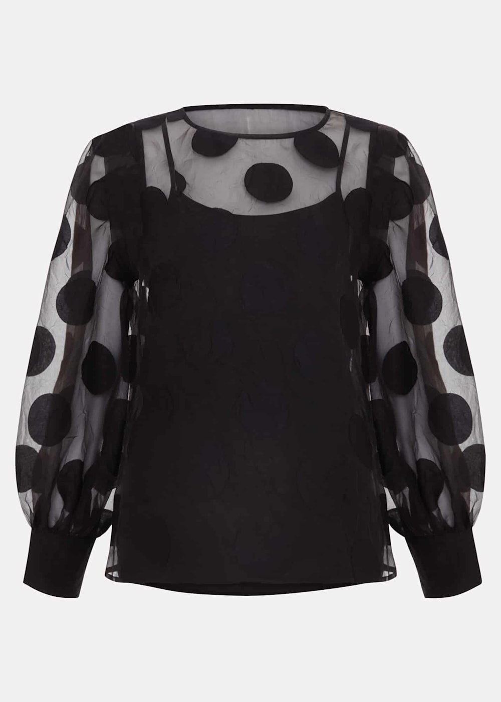 Siera Spot Jacquard Blouse | Phase Eight UK |