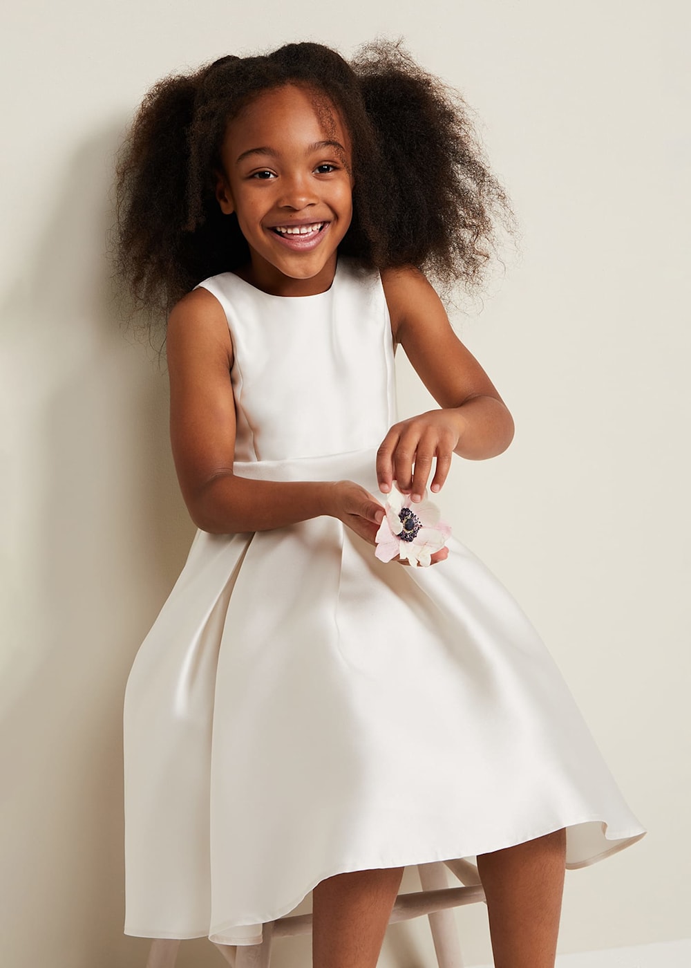 Satin flare dress cheap