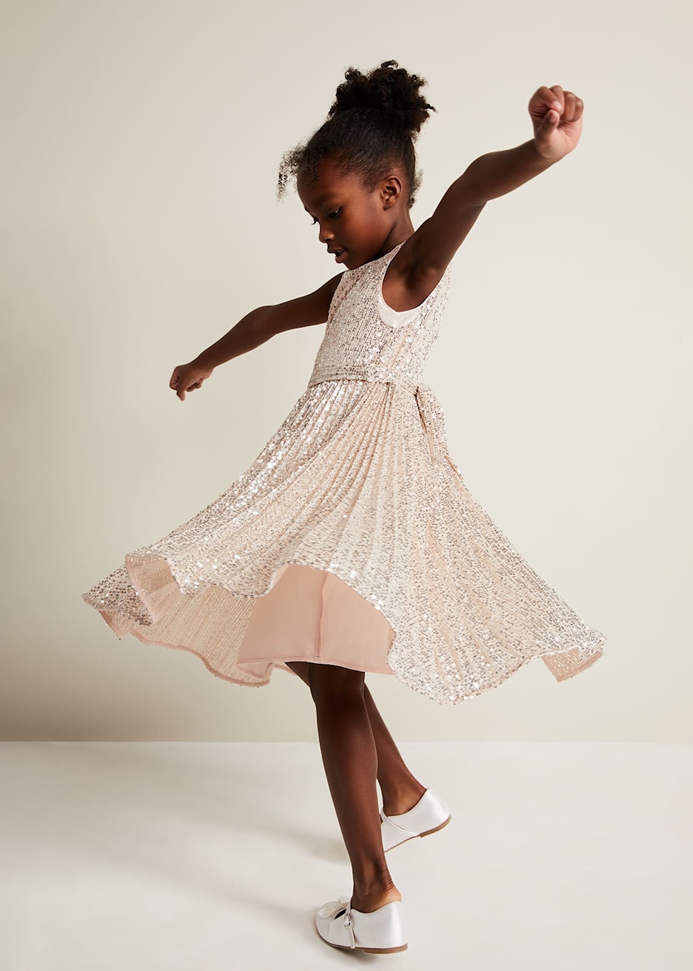 Tiana Sequin Pleat Dress Phase Eight UK