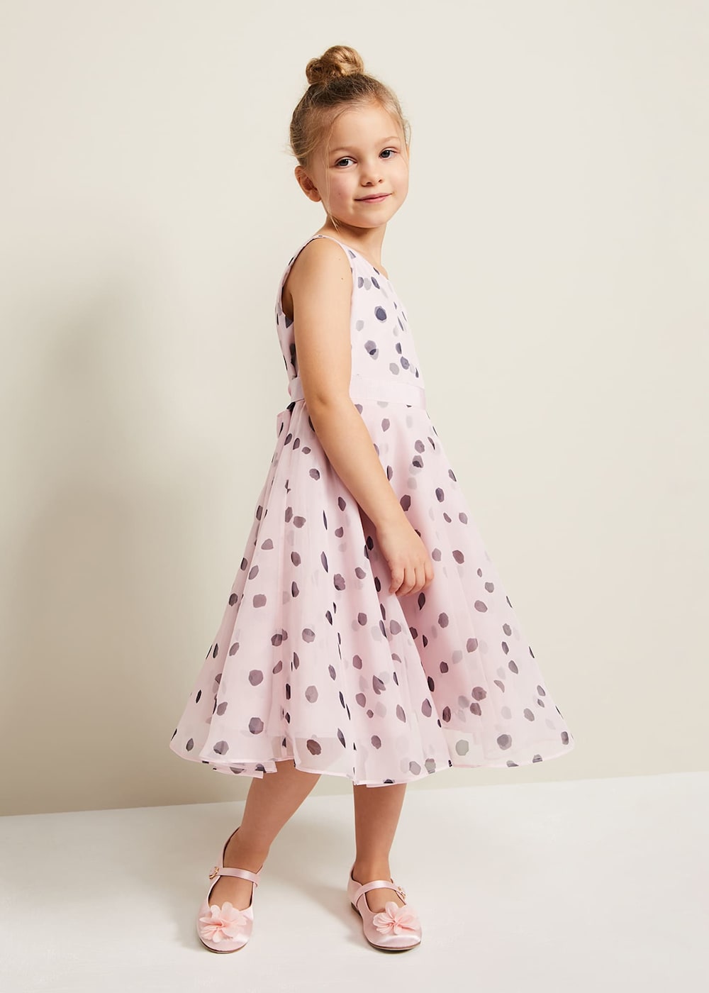 Polka dot flare dress 2025