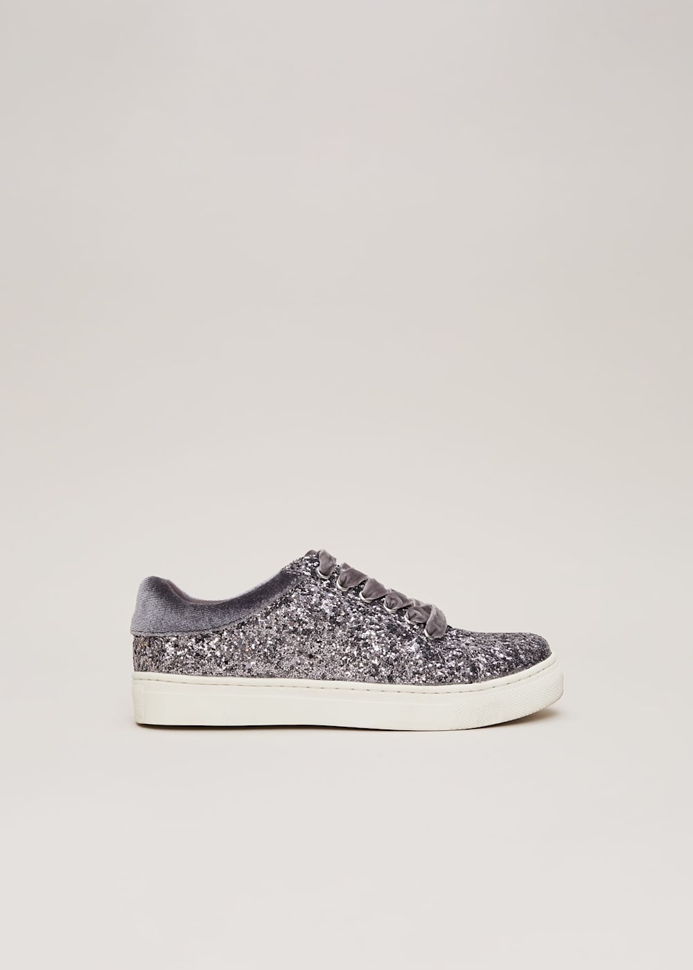 Grey Glitter Trainers Phase Eight UK