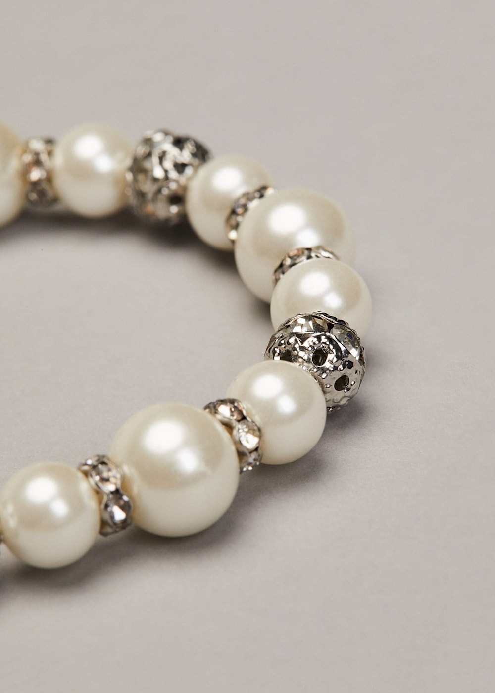 Pearl and crystal bracelet sale
