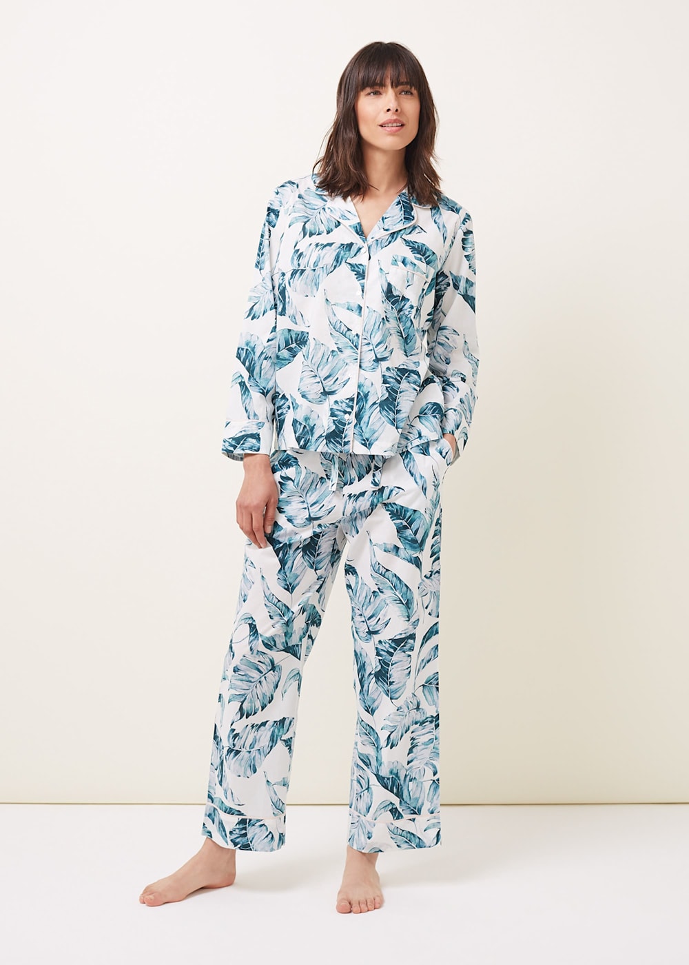 Palm print pajamas on sale