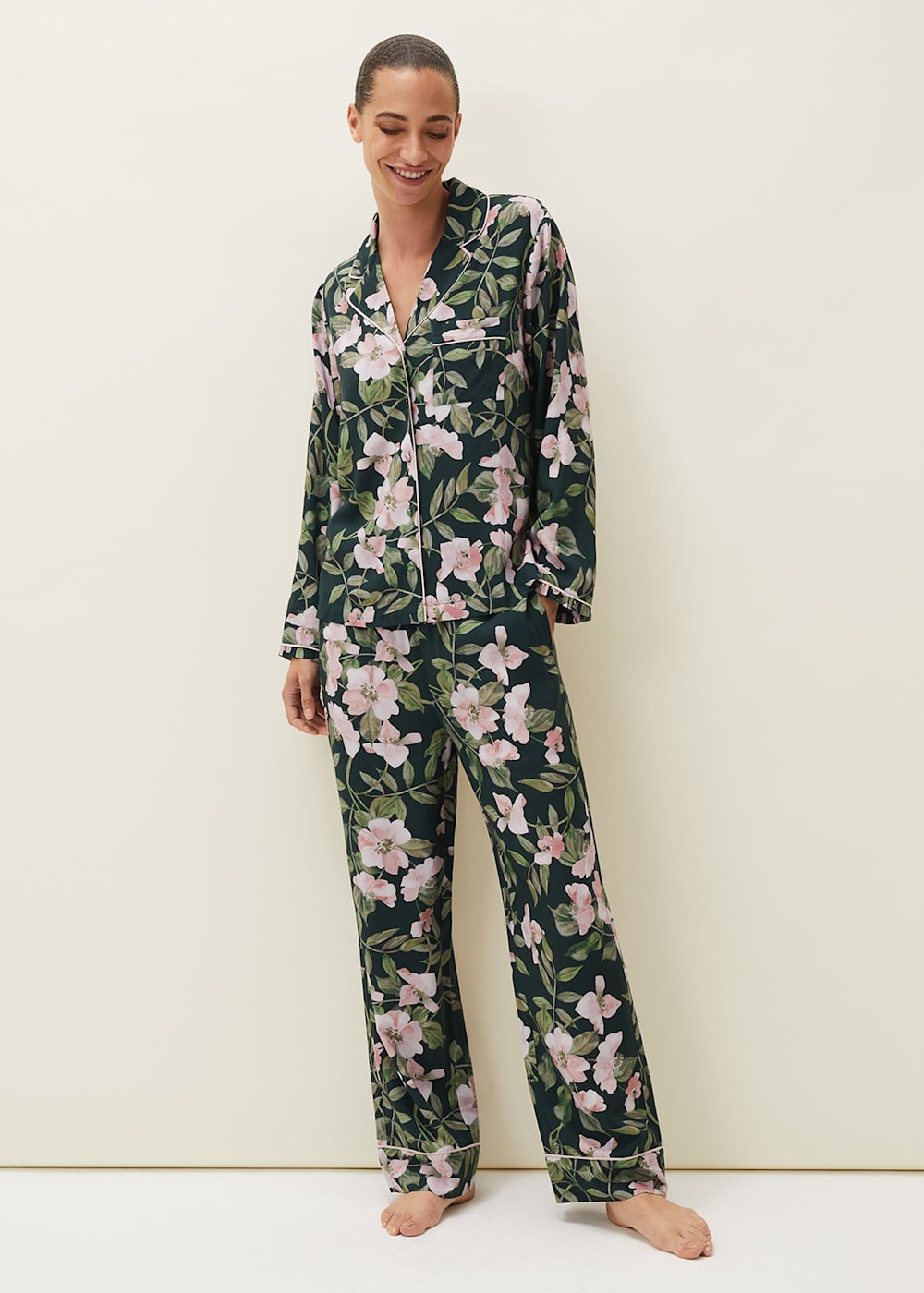 Pina Floral Print Pyjama Set Phase Eight UK