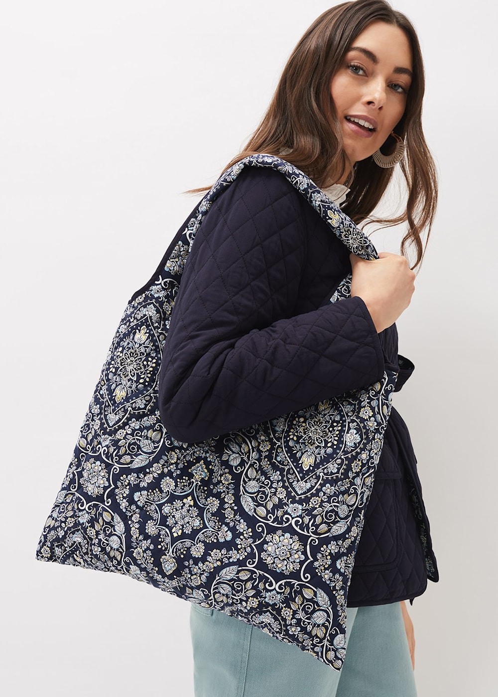 Paisley Print Quilted Shopper Bag Phase Eight UK
