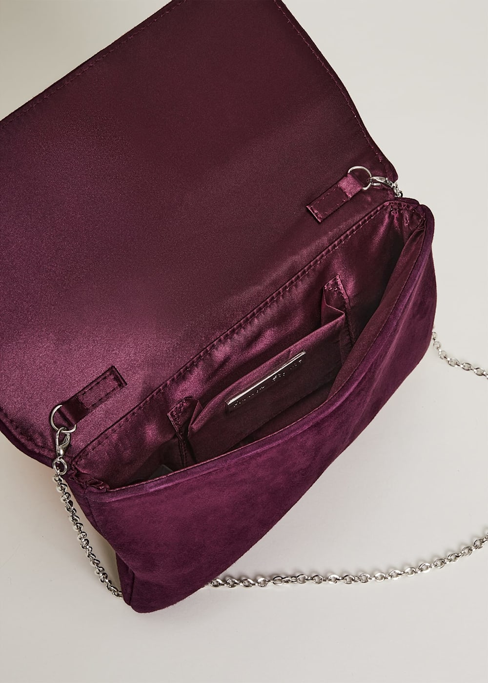 Plum coloured clutch bag cheap