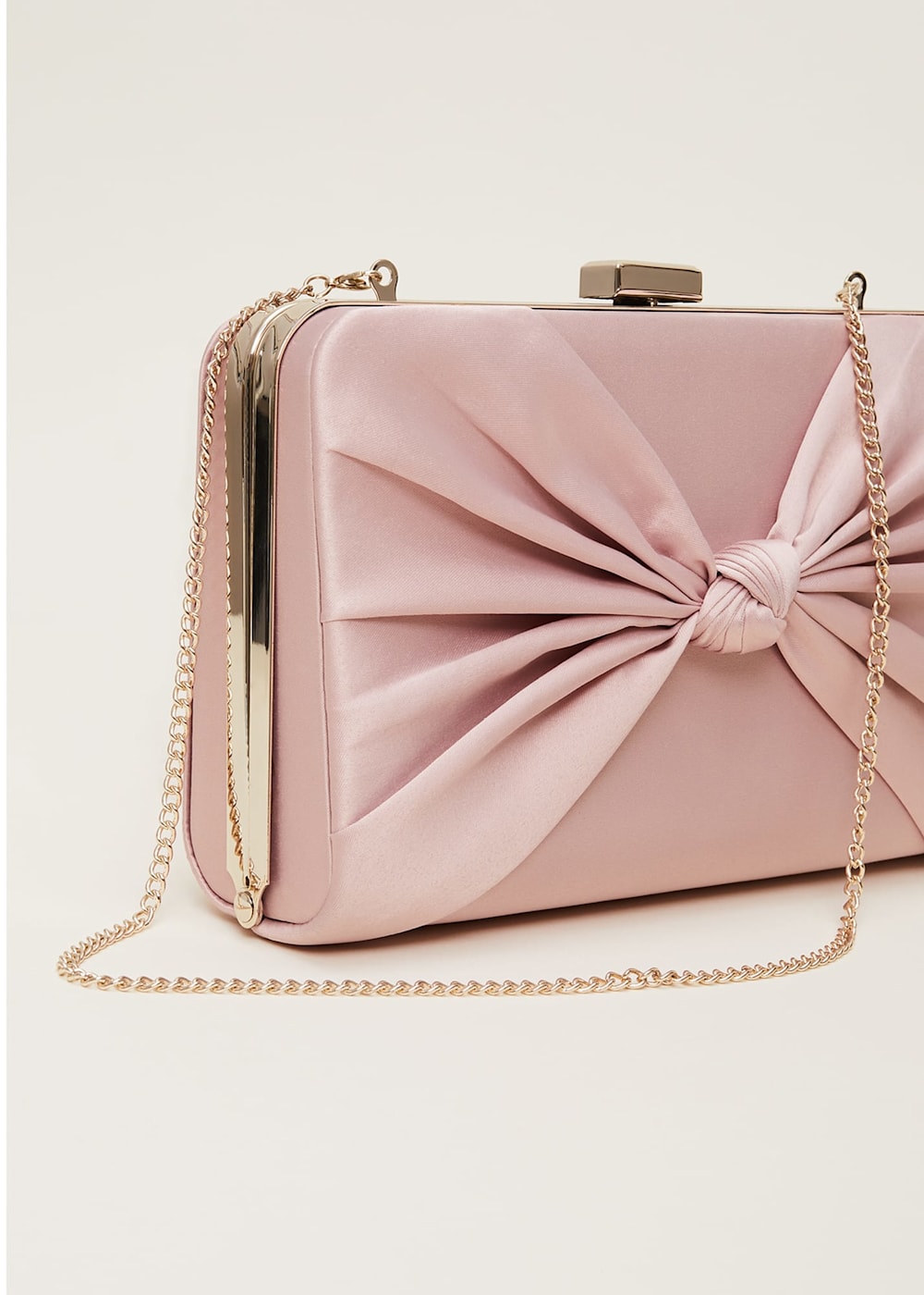 Light Blue Satin Clutch Box Phase Eight UK