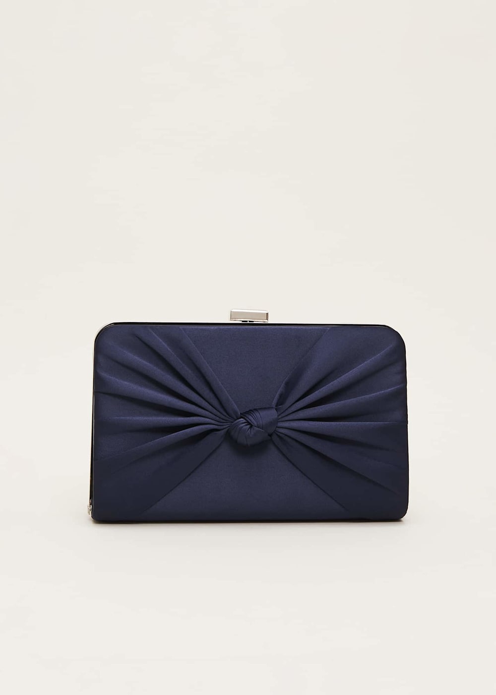 Navy blue satin clutch bag store