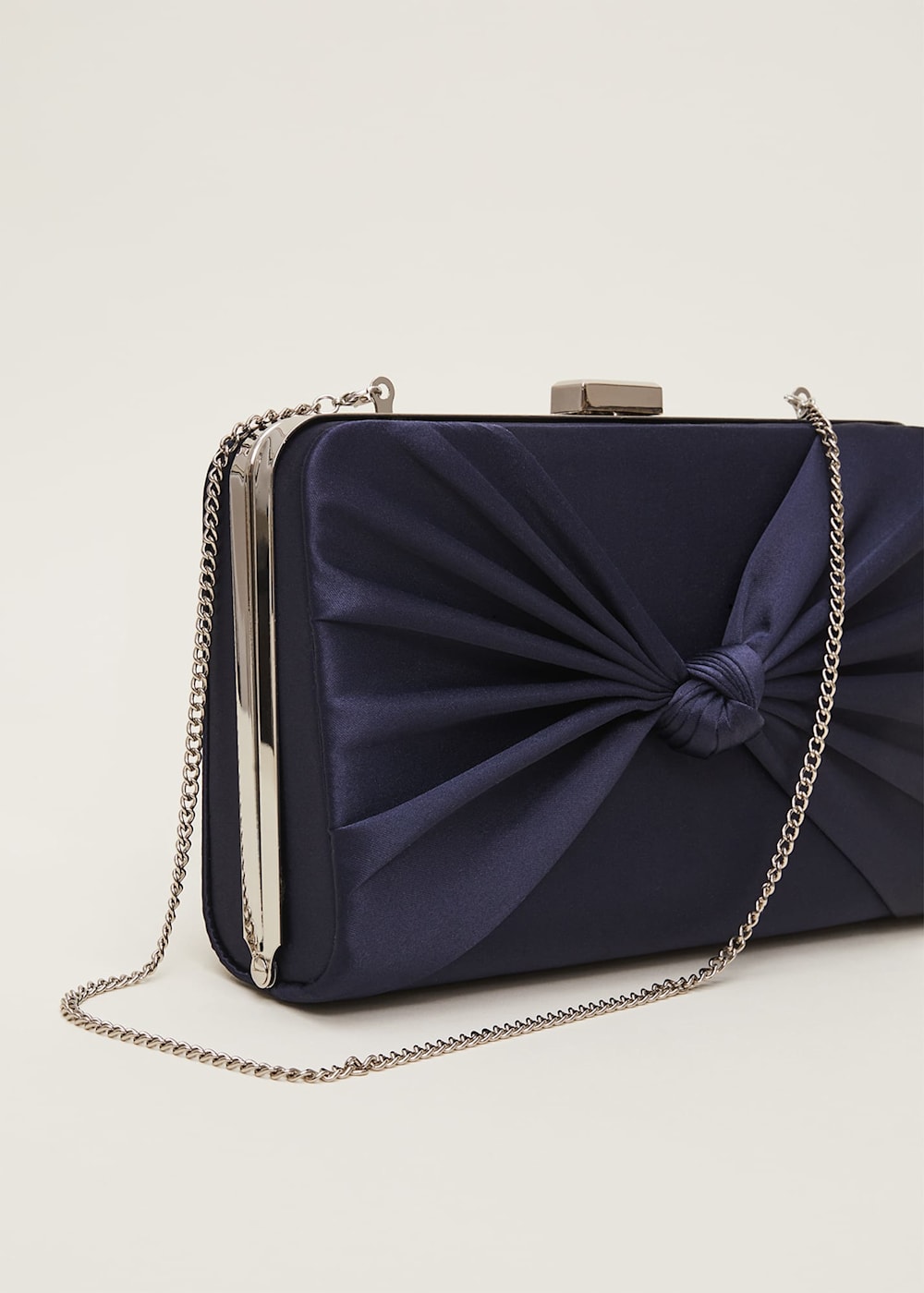 Light Blue Satin Clutch Box Phase Eight UK