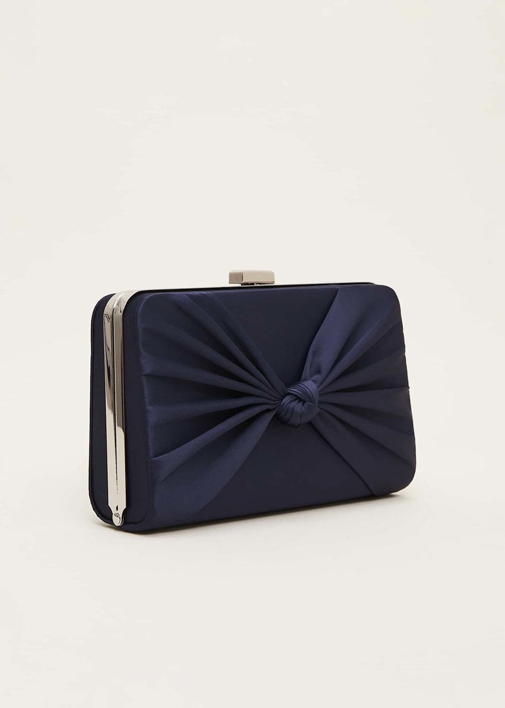 Light Blue Satin Clutch Box Phase Eight UK