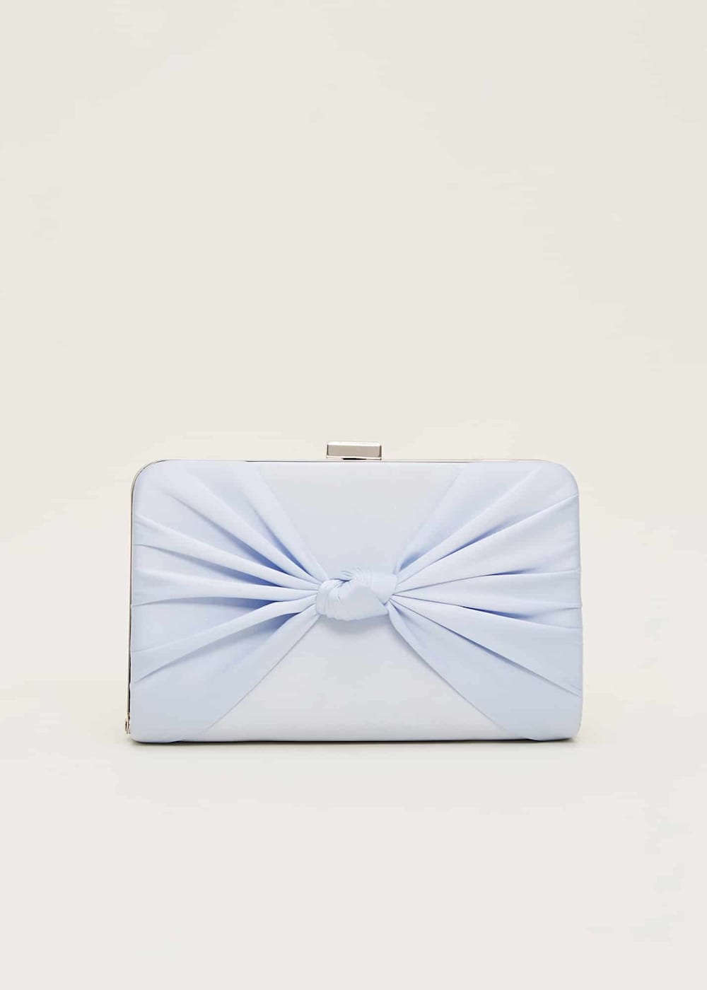 Light Blue Satin Clutch Box Phase Eight UK