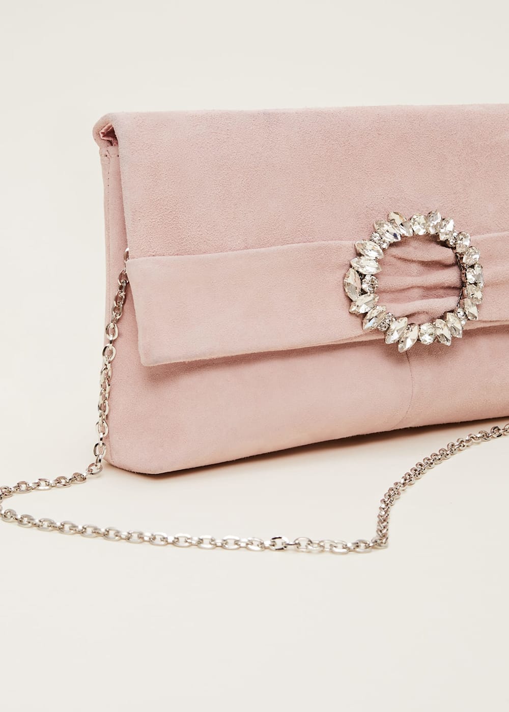 Pink embellished clutch bag hotsell