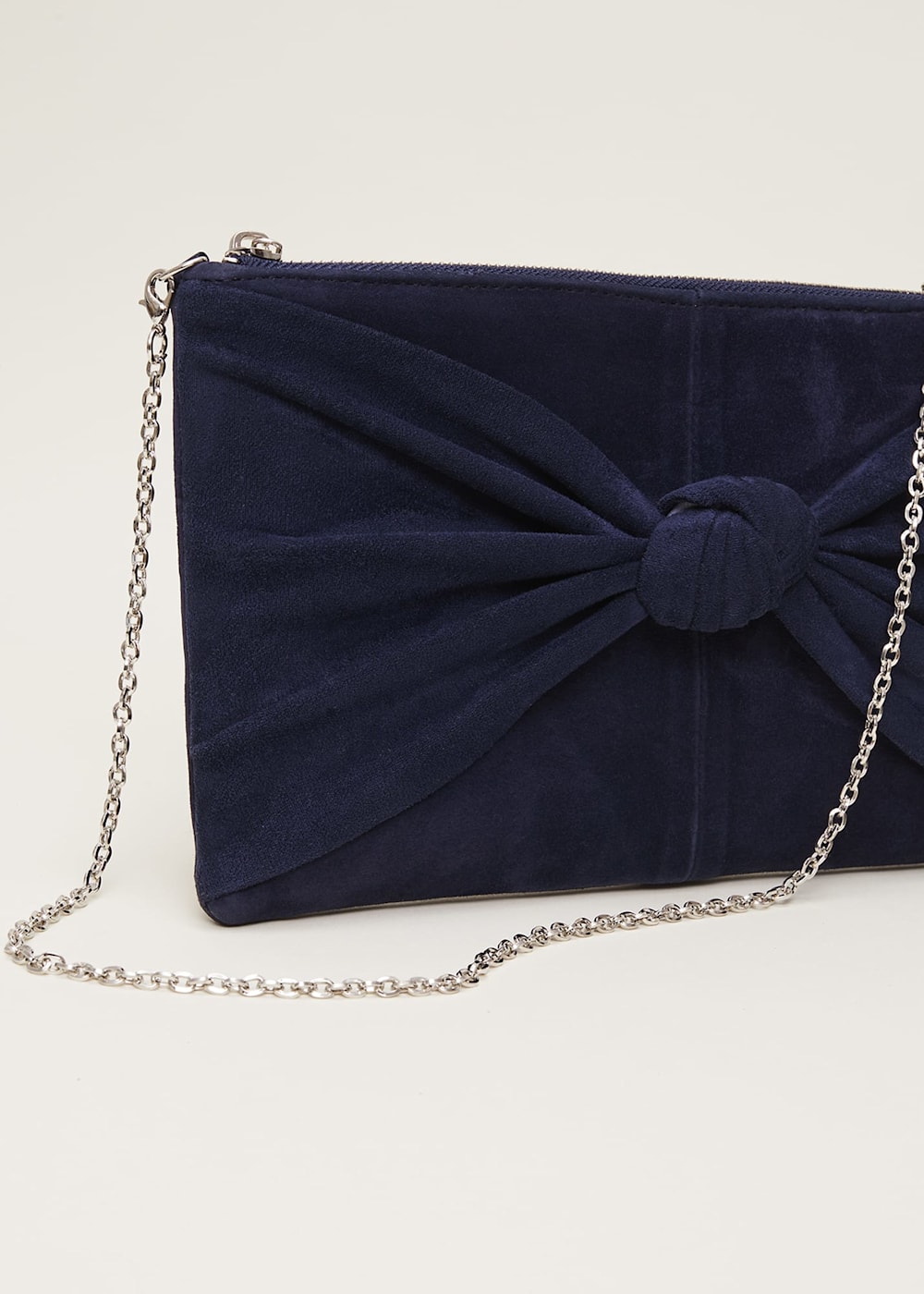 Nude Suede Clutch Bag Phase Eight ROW