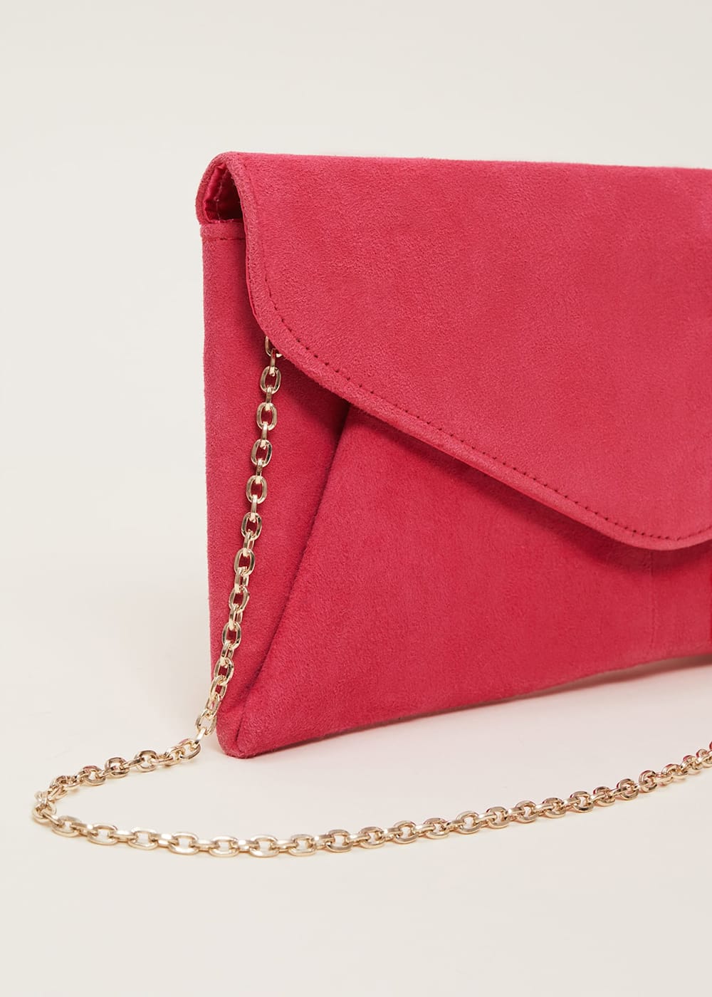 Pink suede clutch hot sale