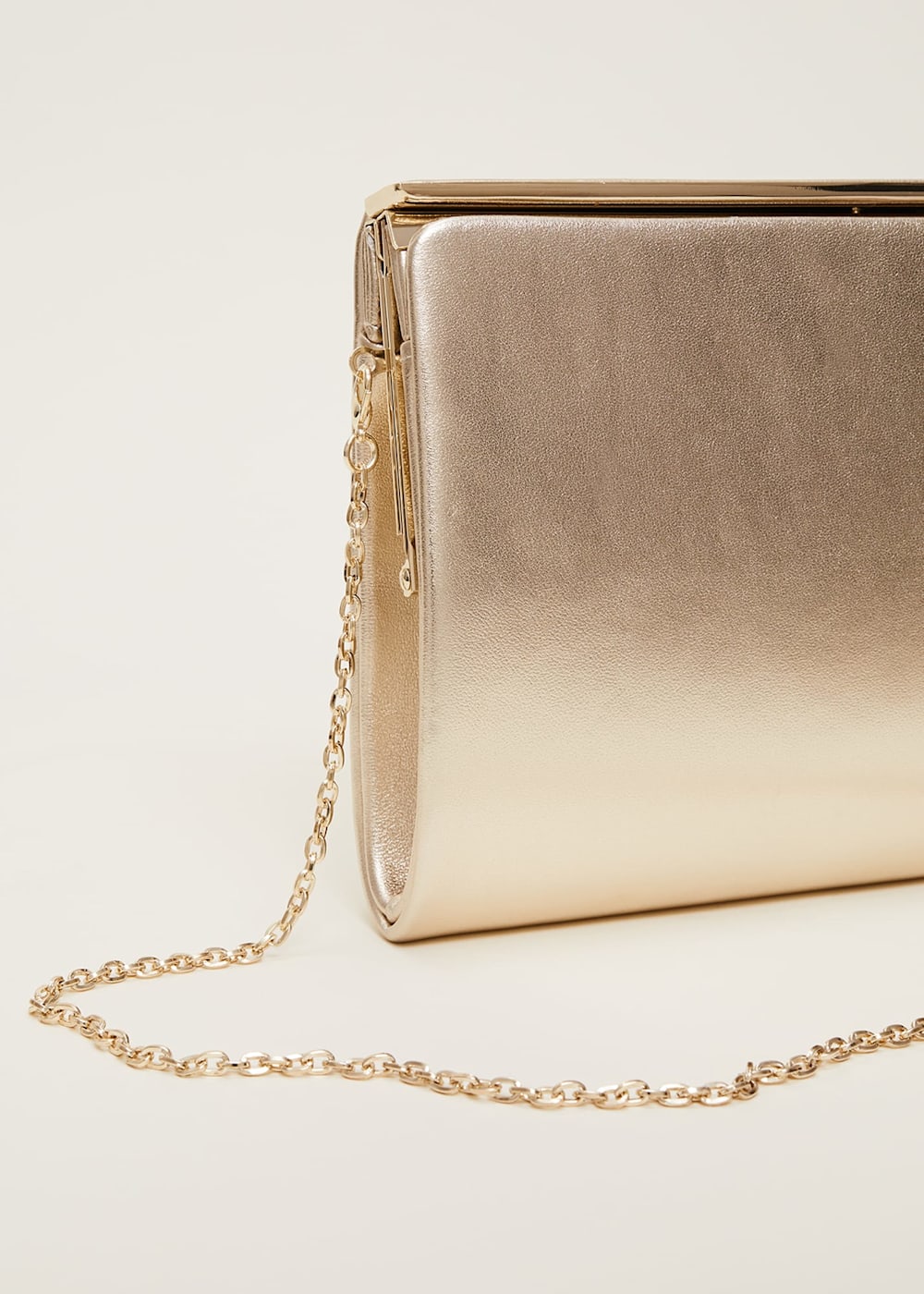 Gold colour clutch bag shop