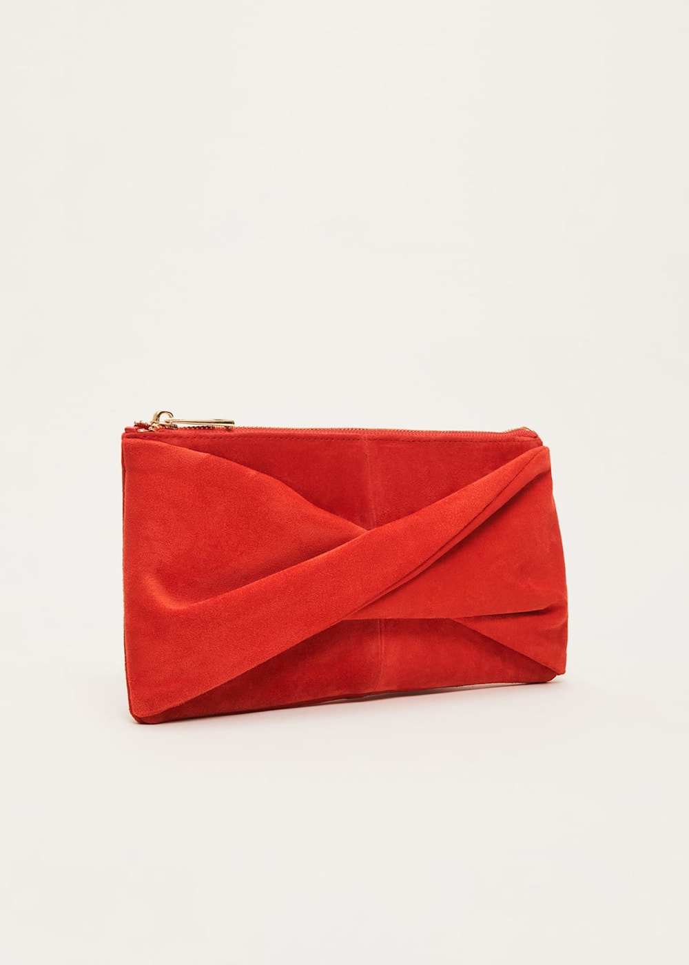 Red Suede Clutch Bag Phase Eight UK
