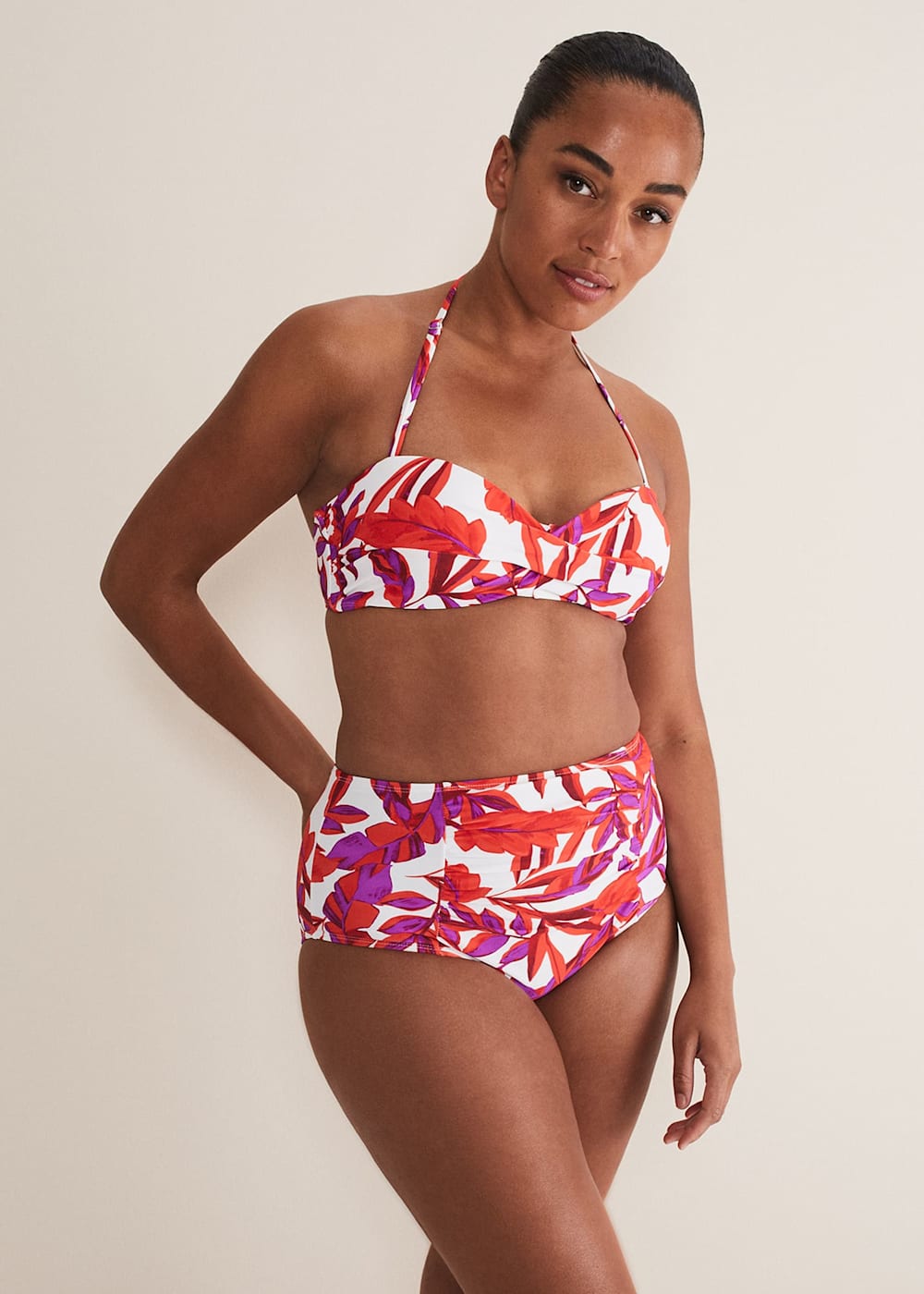 Leaf Print Bikini Top Phase Eight UK