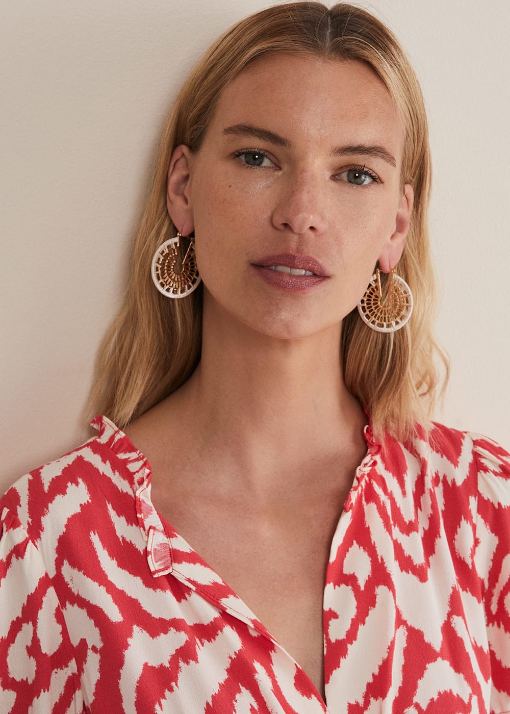 Threaded Gold Hoop Earrings Phase Eight UK