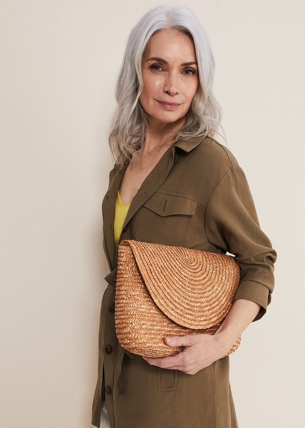 Straw Clutch Bag Phase Eight ROW