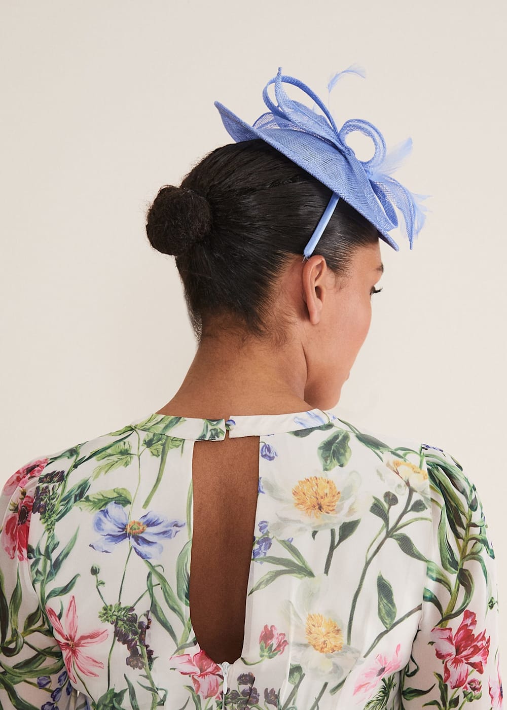 Pastel Blue Mini Disc Fascinator Phase Eight UK