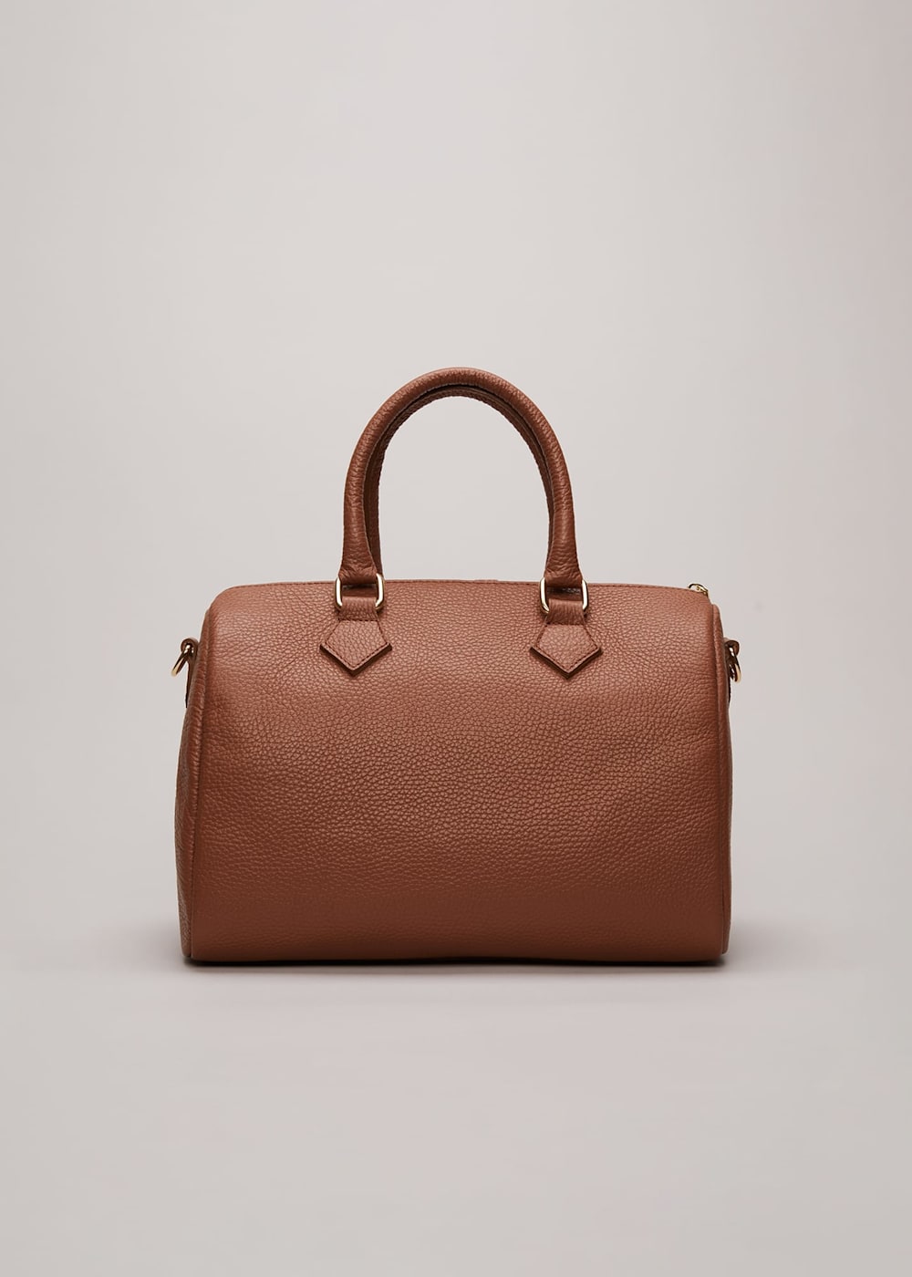 Brown Leather Bowling Bag Phase Eight UK