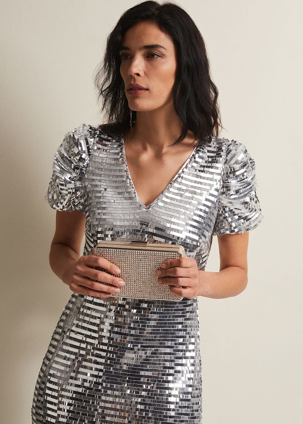 Silver dress clutch bag shop