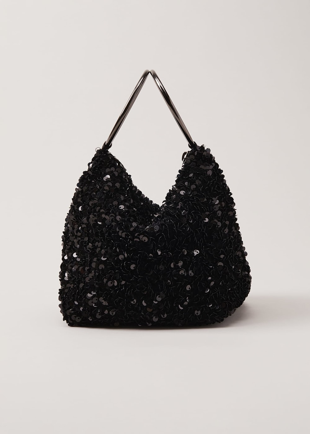 Black sequin evening bag cheap
