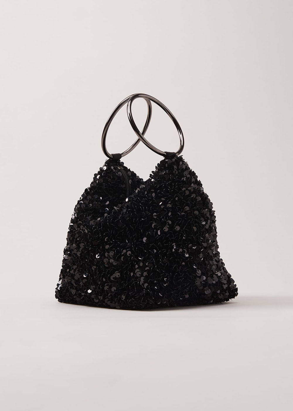 Black Sequin Clutch Bag Phase Eight UK