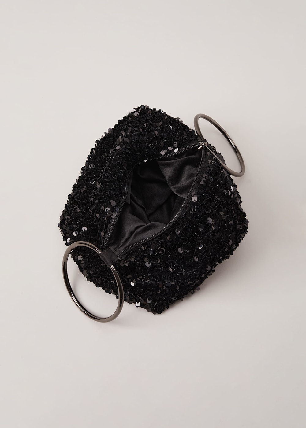 Black Sequin Clutch Bag Phase Eight UK