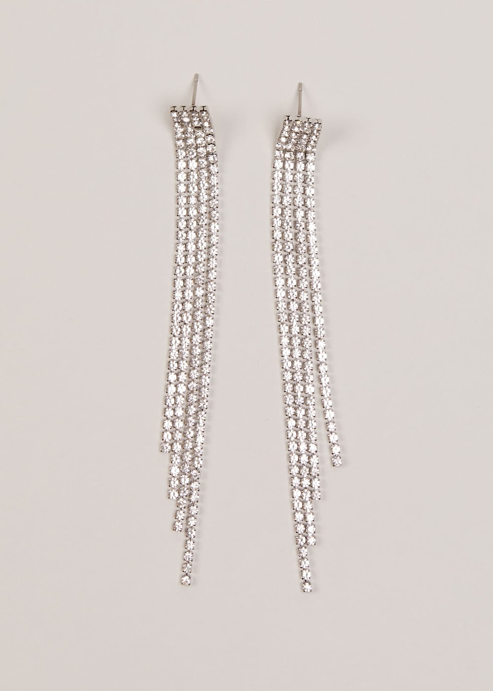 Silver Sparkly Drop Earrings Phase Eight ROW