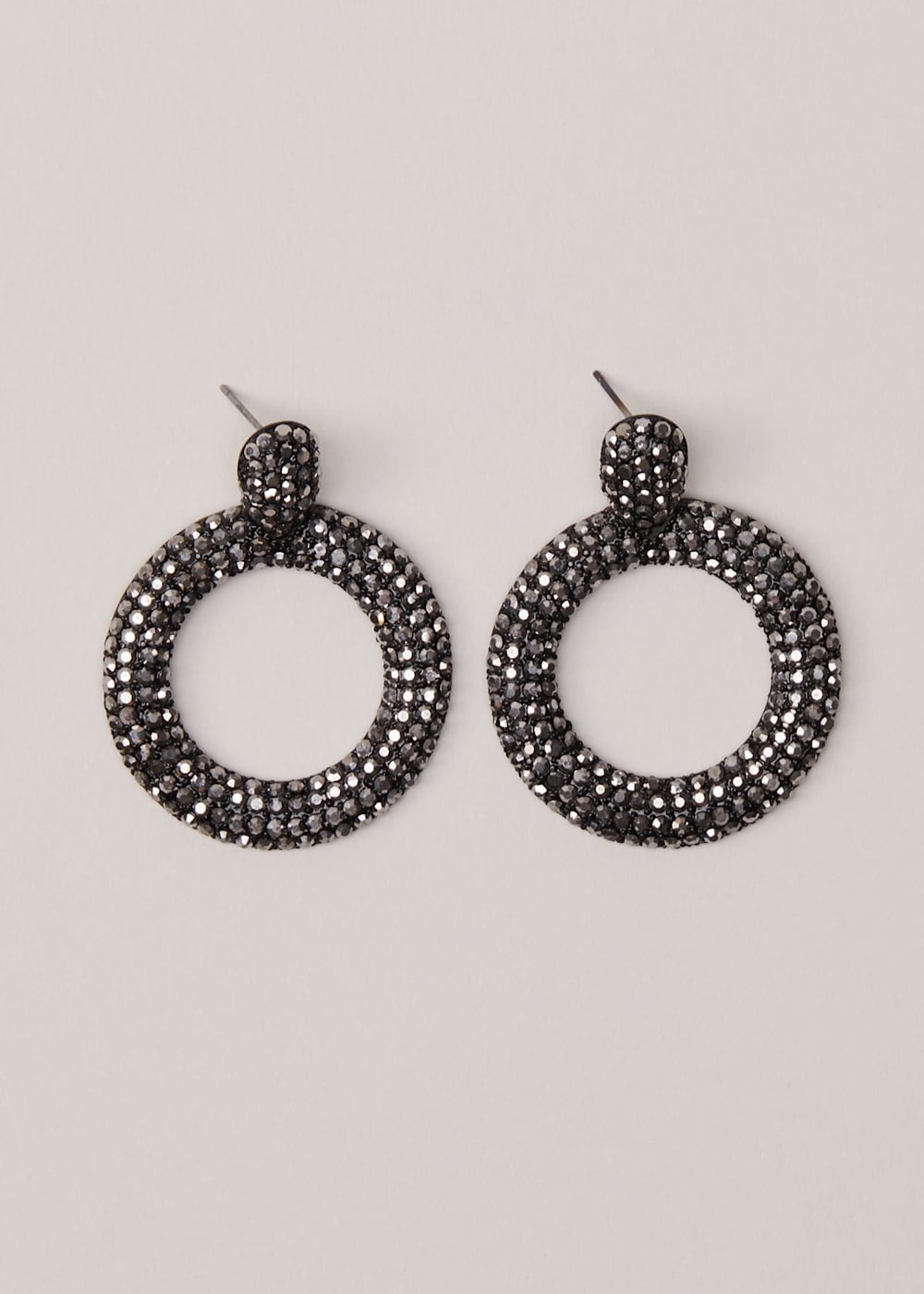 Black sparkly earrings deals
