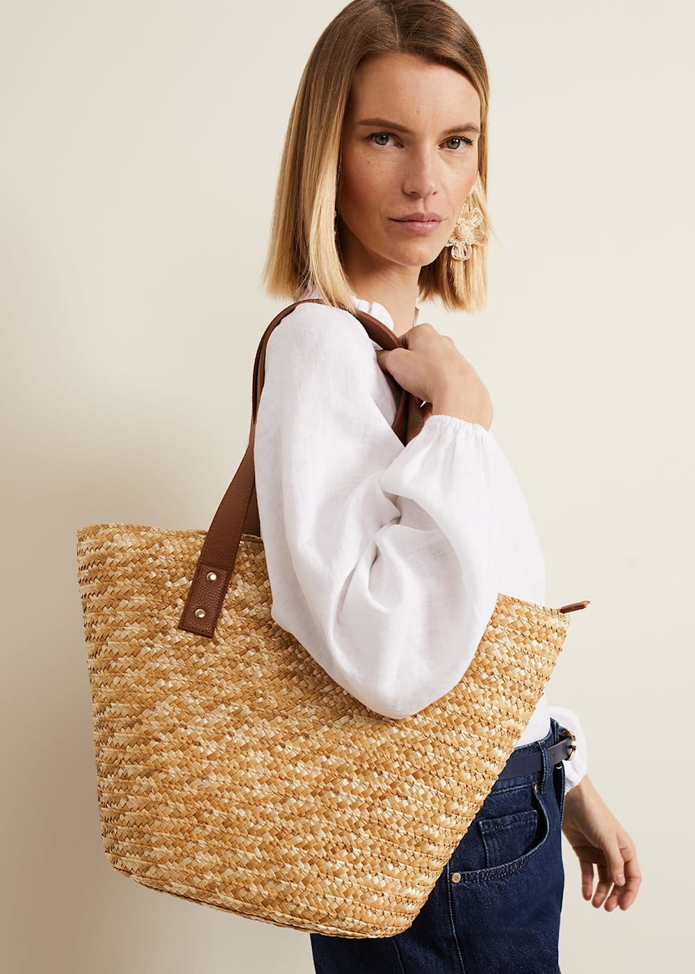 Straw Shoulder Bag Phase Eight UK