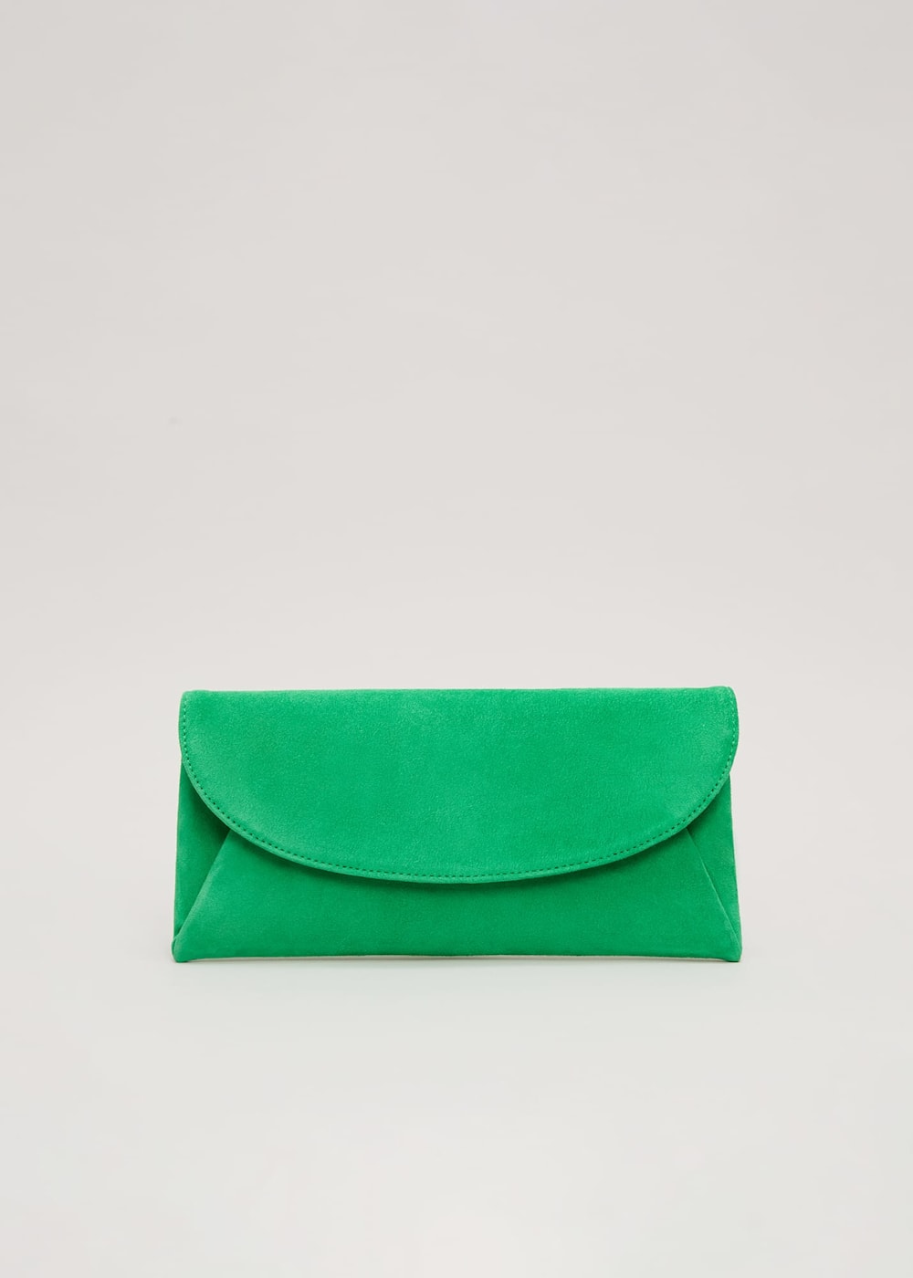 Dark green suede clutch bag sale