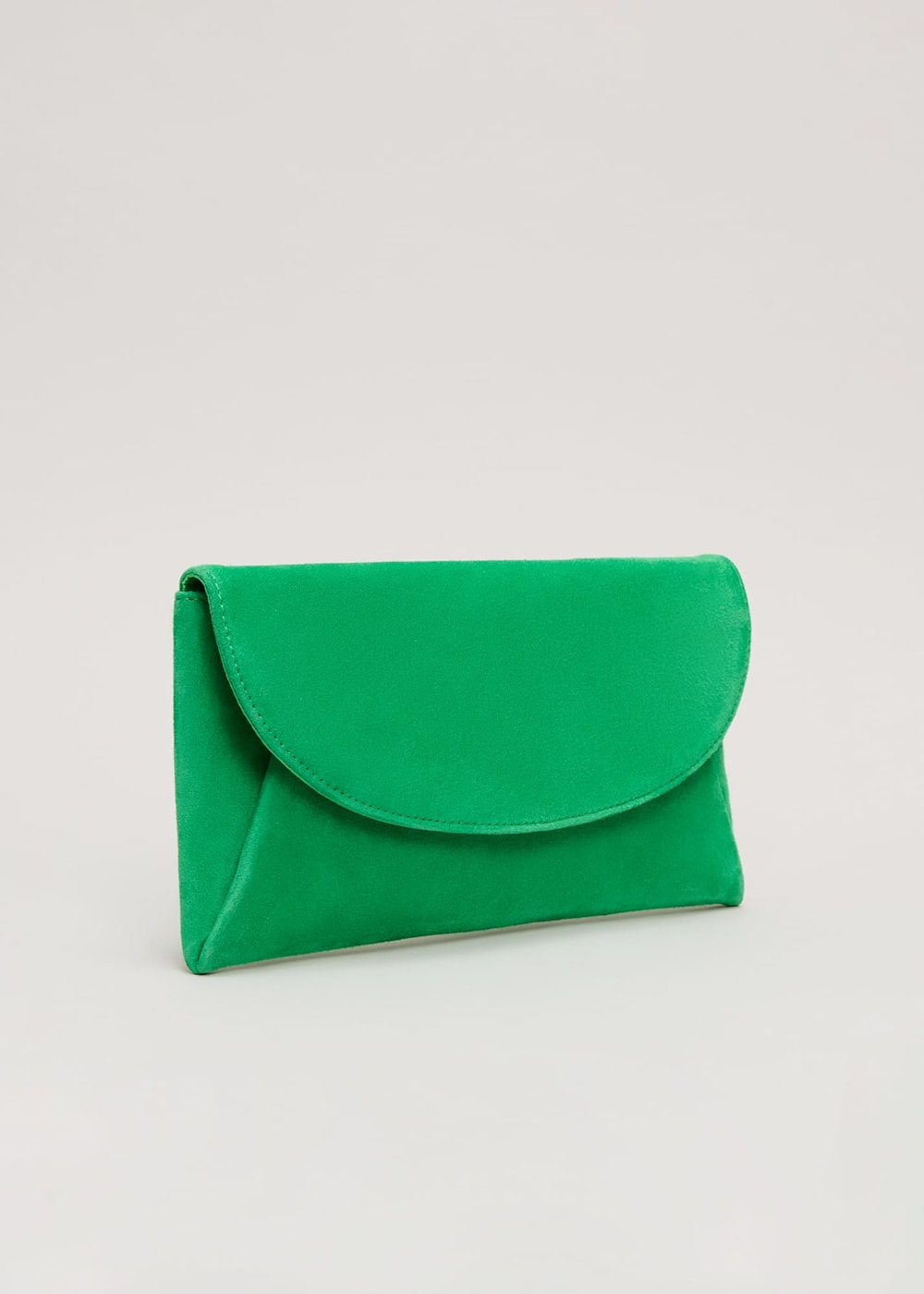Green suede clutch bag cheap