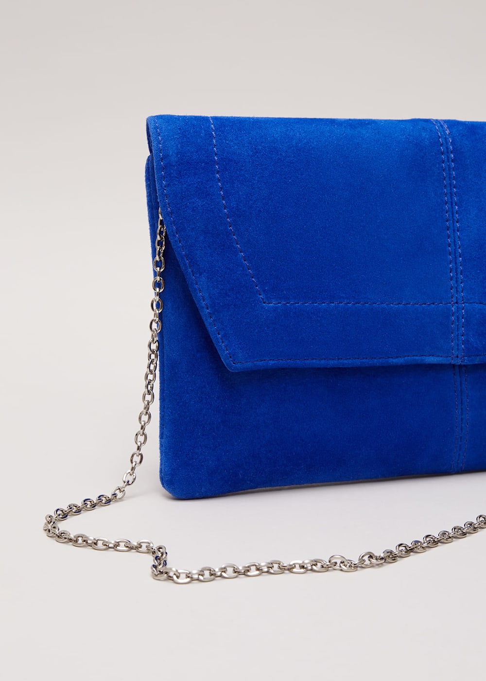 Square Suede Clutch Bag Phase Eight UK