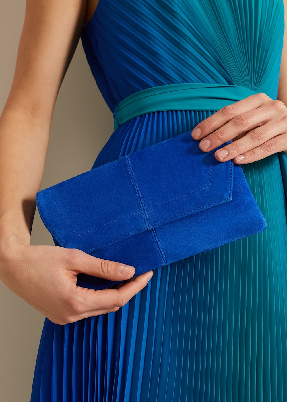 Cobalt blue clutch bag uk online