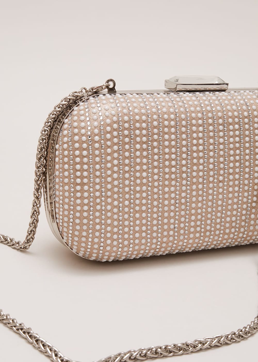 Pearl embellished clutch bag best sale